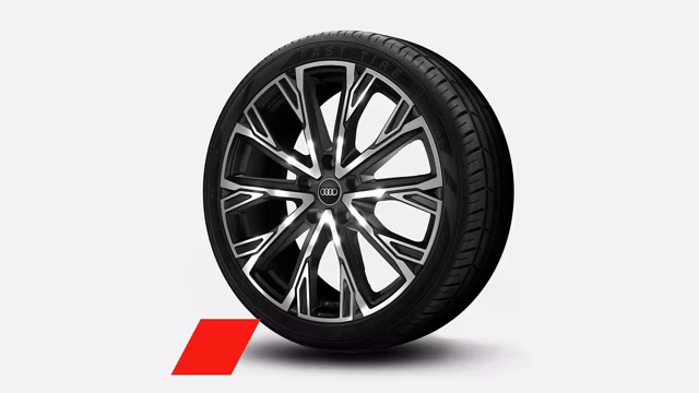 Bilde som viser 21" i 5-dobbelteikers design, sort metallic, glanspolerte