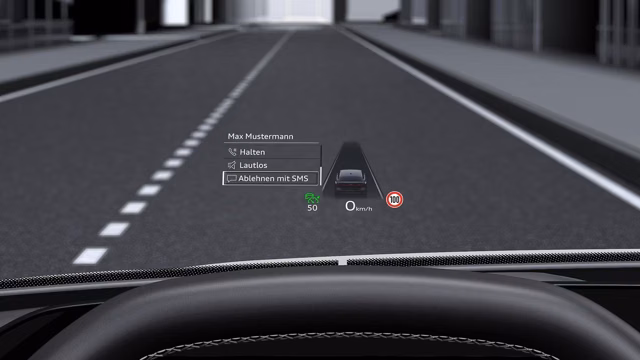 Bilde som viser Head-up-display
