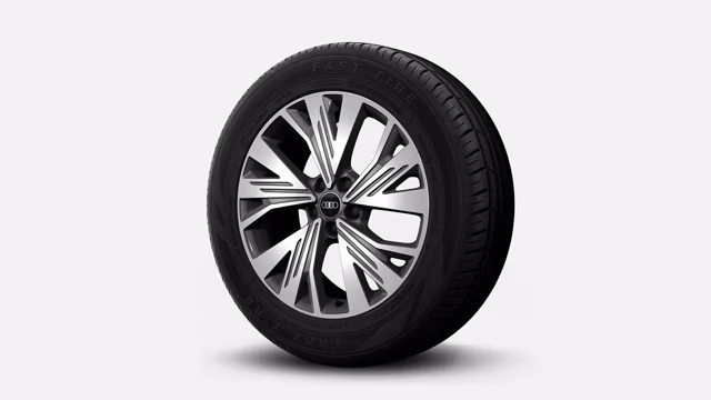 Bilde som viser 19" i 5-W-eikers aerodesign, grafittgrå, glanspolert